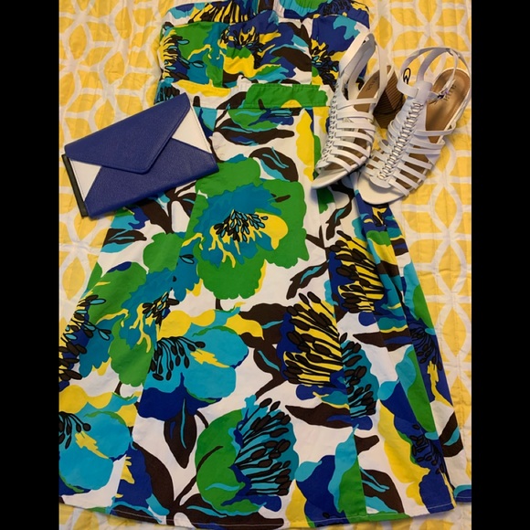 a.n.a Dresses & Skirts - A.N.A. Multi color strapless dress